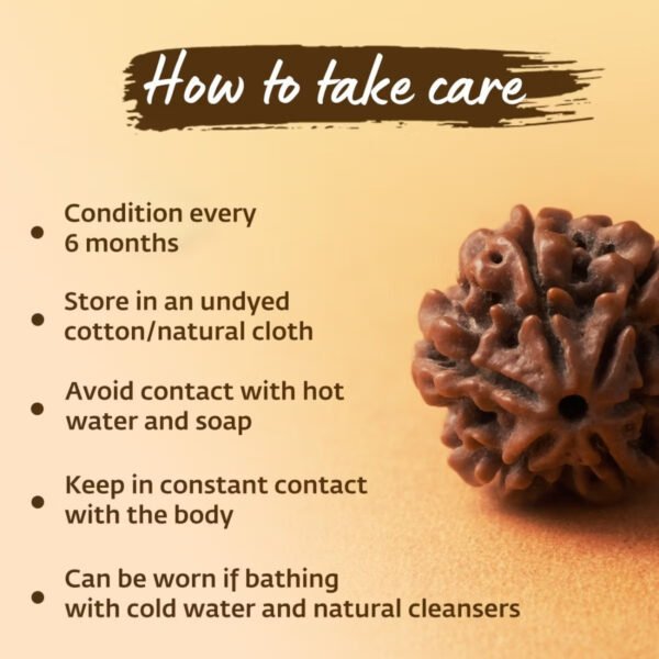 how to take care rudraksha poster